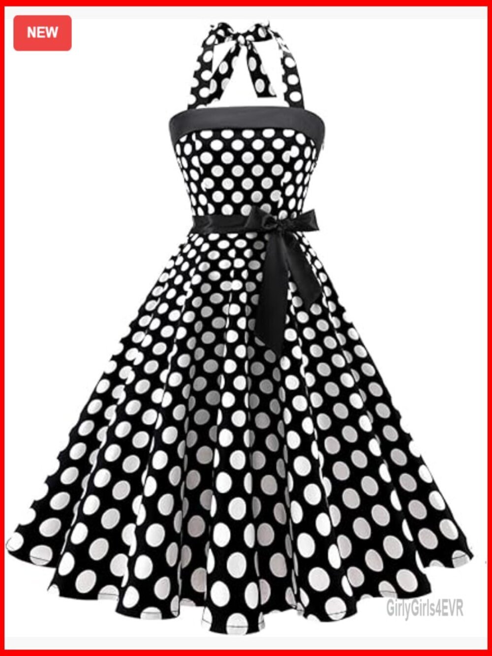 Retro Halter Cocktail Dress 1950s Audrey Hepburn Style
